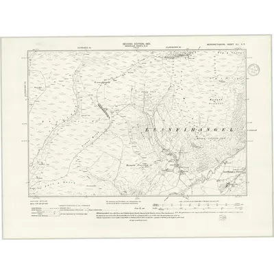 1900 Map of Merionethshire XLI.NE, 1939 Print