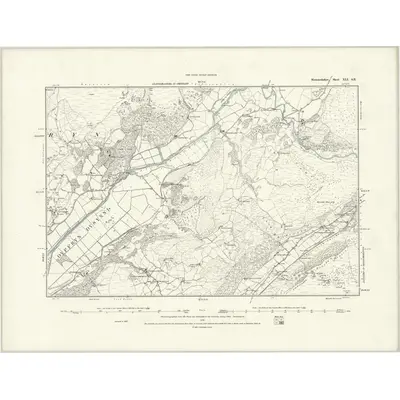 1887 Map of Merionethshire XLI.SE, 1888 Print