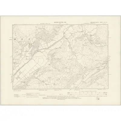 1900 Map of Merionethshire XLI.SE, 1901 Print