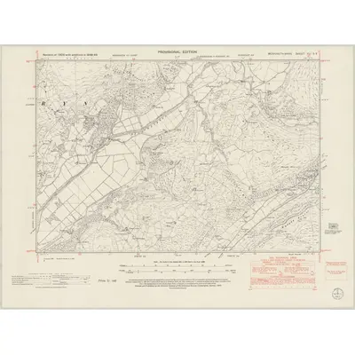 1948 Map of Merionethshire XLI.SE, 1953 Print