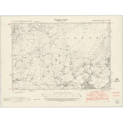 1948 Map of Merionethshire XLI.SW, 1953 Print