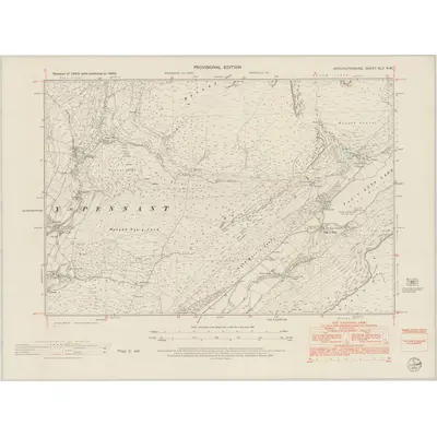 1949 Map of Merionethshire XLII.NW, 1954 Print