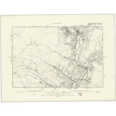 1887 Map of Merionethshire XLII.SE, 1888 Print
