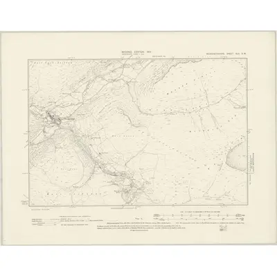 1900 Map of Merionethshire XLII.SW, 1901 Print