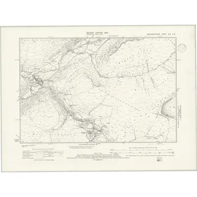 1900 Map of Merionethshire XLII.SW, 1938 Print