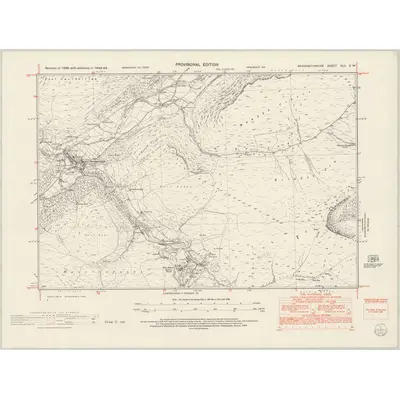 1948 Map of Merionethshire XLII.SW, 1953 Print