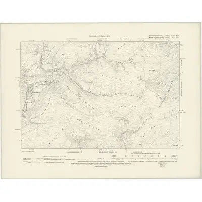 1900 Map of Merionethshire XLIII.NW, 1901 Print