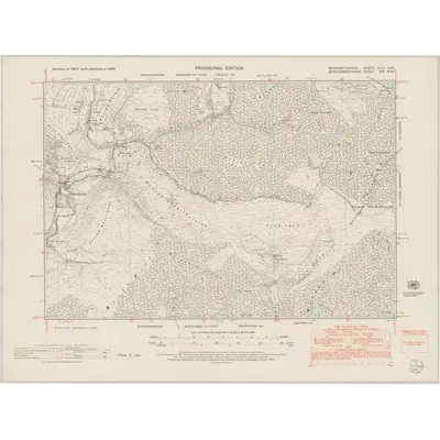 1949 Map of Merionethshire XLIII.NW, 1954 Print