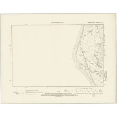 1900 Map of Merionethshire XLV.NE, 1901 Print