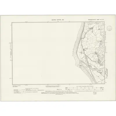 1900 Map of Merionethshire XLV.NE, 1937 Print