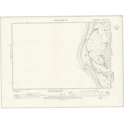 1900 Map of Merionethshire XLV.NE, 1939 Print