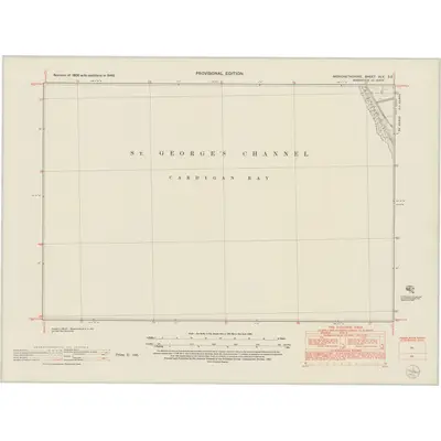 1948 Map of Merionethshire XLV.SE, 1953 Print