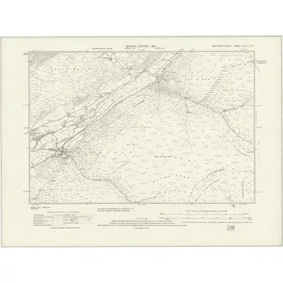 1900 Map of Merionethshire XLVI.NE, 1932 Print