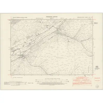 1948 Map of Merionethshire XLVI.NE, 1953 Print