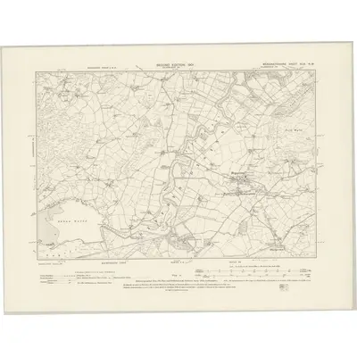 1900 Map of Merionethshire XLVI.NW, 1901 Print