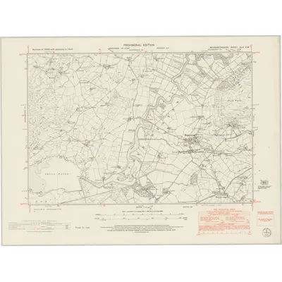 1948 Map of Merionethshire XLVI.NW, 1953 Print