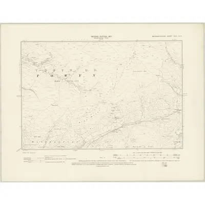 1900 Map of Merionethshire XLVI.SE, 1901 Print