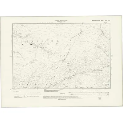 1900 Map of Merionethshire XLVI.SE, 1932 Print