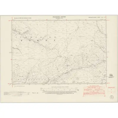 1948 Map of Merionethshire XLVI.SE, 1953 Print