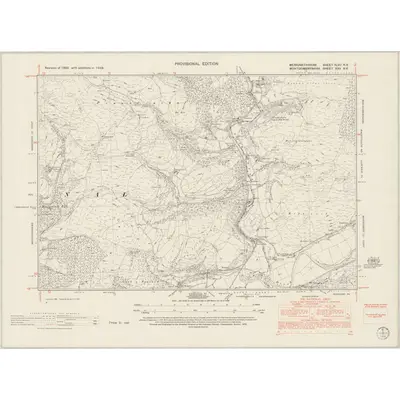 1948 Map of Merionethshire XLVII.NE, 1953 Print