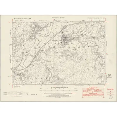 1948 Map of Merionethshire XLVII.SE, 1953 Print