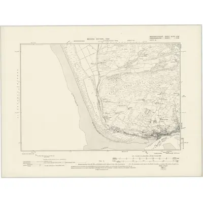 1900 Map of Merionethshire XLVIII.NW, 1902 Print