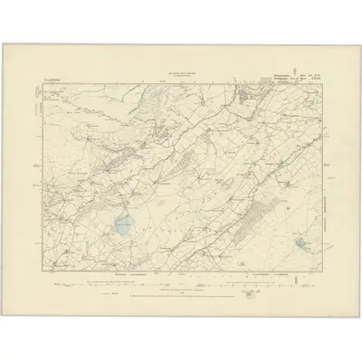 1875 Map of Merionethshire XV.NW, 1886 Print