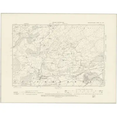 1899 Map of Merionethshire XV.SW, 1901 Print