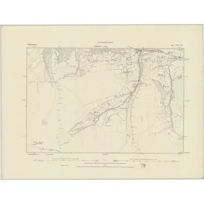 1875 Map of Merionethshire XVI.NE, 1884 Print