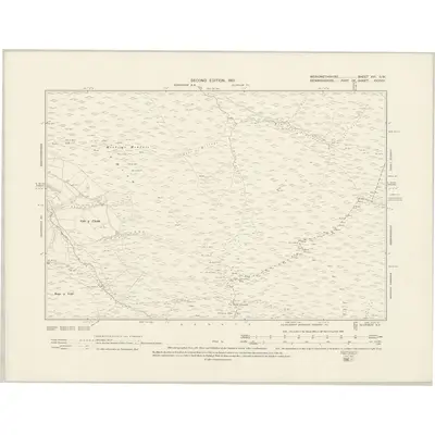 1900 Map of Merionethshire XVI.SW, 1901 Print