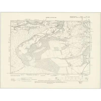1899 Map of Merionethshire XVII.NW, 1902 Print