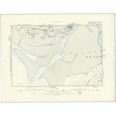 1887 Map of Merionethshire XVIII.NE, 1888 Print