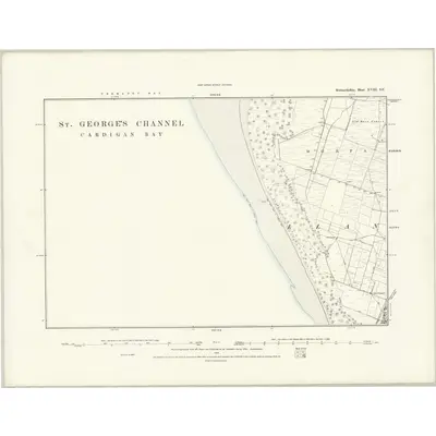 1887 Map of Merionethshire XVIII.SE, 1888 Print