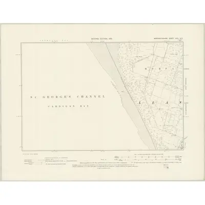 1899 Map of Merionethshire XVIII.SE, 1901 Print