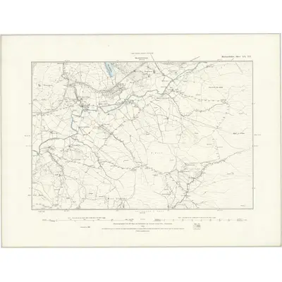 1887 Map of Merionethshire XX.NE, 1888 Print