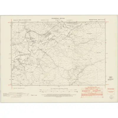 1949 Map of Merionethshire XX.NE, 1953 Print