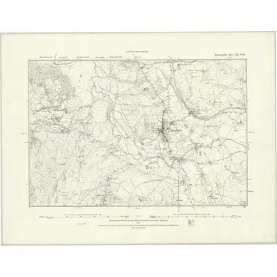 1887 Map of Merionethshire XX.NW, 1888 Print