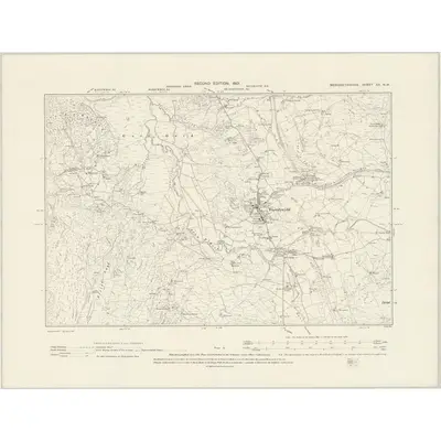 1899 Map of Merionethshire XX.NW, 1901 Print