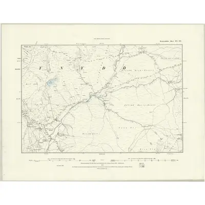 1887 Map of Merionethshire XX.SE, 1888 Print