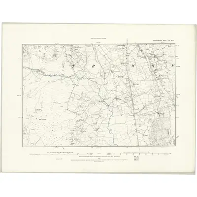1887 Map of Merionethshire XX.SW, 1888 Print