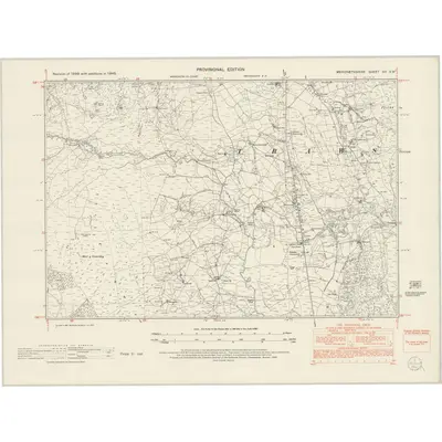 1949 Map of Merionethshire XX.SW, 1953 Print