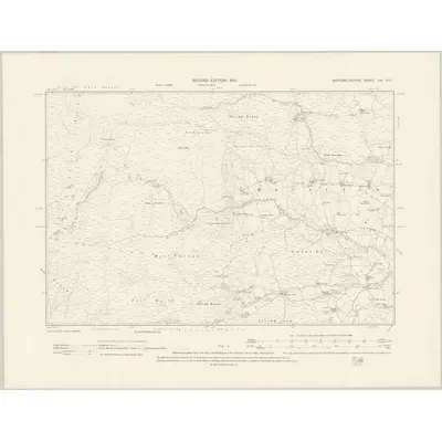 1899 Map of Merionethshire XXI.NE, 1901 Print