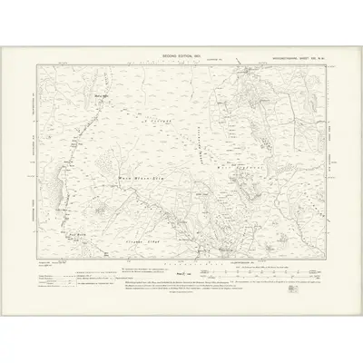 1899 Map of Merionethshire XXI.NW, 1931 Print