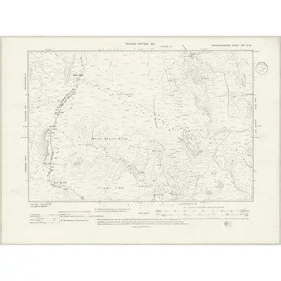 1899 Map of Merionethshire XXI.NW, 1939 Print