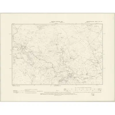 1900 Map of Merionethshire XXI.SE, 1901 Print