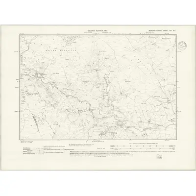 1900 Map of Merionethshire XXI.SE, 1939 Print