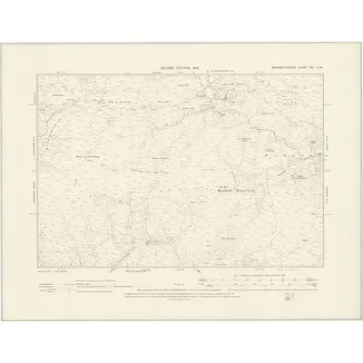1899 Map of Merionethshire XXI.SW, 1901 Print