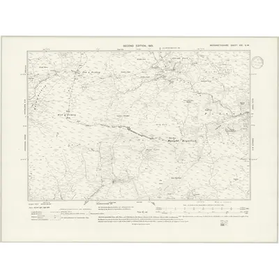1899 Map of Merionethshire XXI.SW, 1939 Print