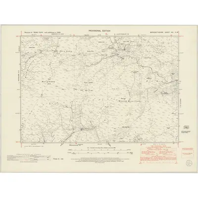 1949 Map of Merionethshire XXI.SW, 1953 Print