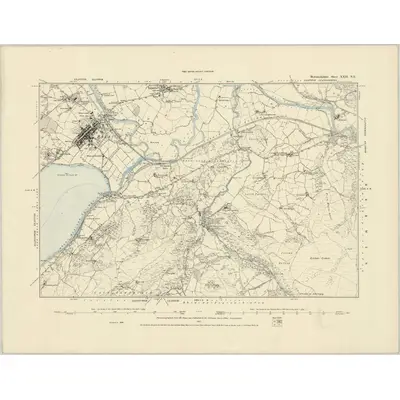 1886 Map of Merionethshire XXII.NE, 1887 Print